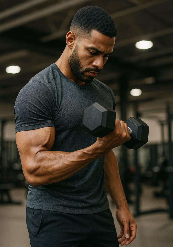 kip fit service beginner plan dumb bell curl flipped